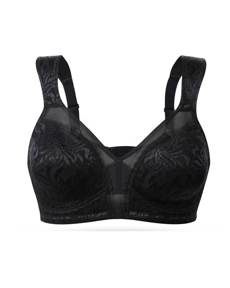 Plus Size Comfortable Full Cup Wire-Free Lace Bra