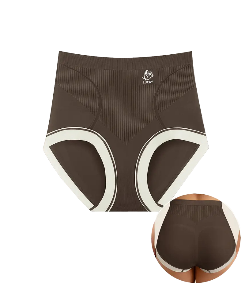 Women's High Waist Seamless Colorblock Full Coverage Casual Comfort Breathable Briefs