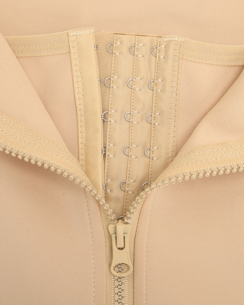 Women's Adjustable Patterned Straps Button Zipper Waist and Abdomen Shaper