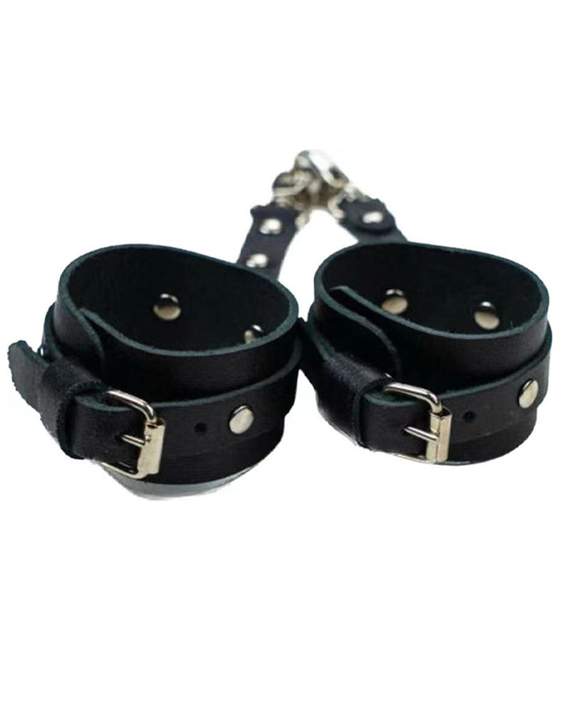 Sexy Bowknot Hip PU Bondage Handcuffs Sex Toys