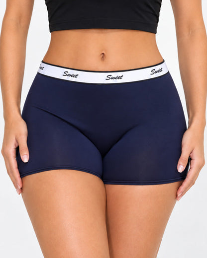 5-Pack Cotton Seamless Colorblock Letter Waistband Boxer Briefs