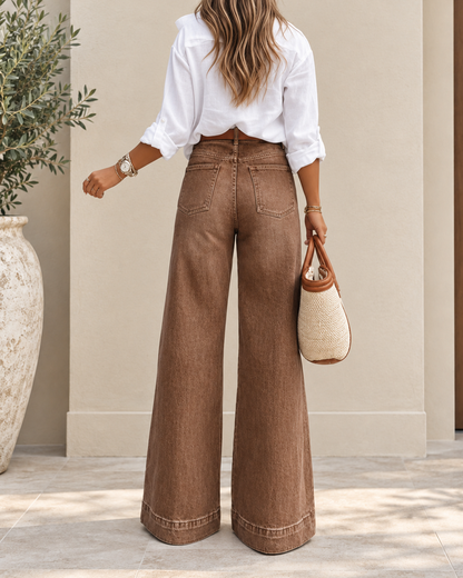 Elegant High-Waisted Extra Wide-Leg Jeans