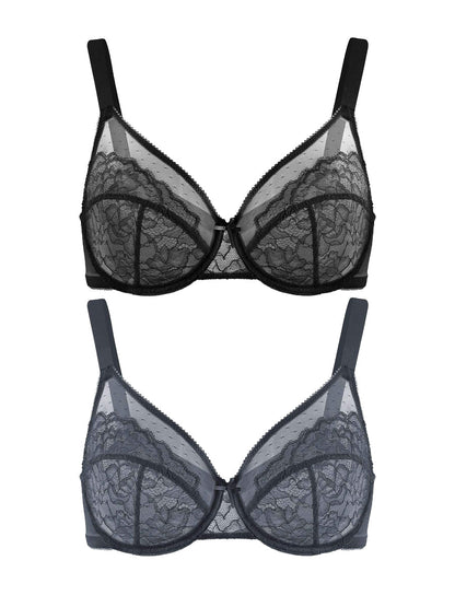 Plus Size Bras for Women Full Coverage Back Fat Underwire Minimizer Bras