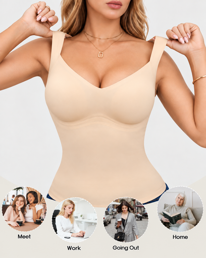 Women's U-Shaped Molded Cup Seamless Tummy Control Vest