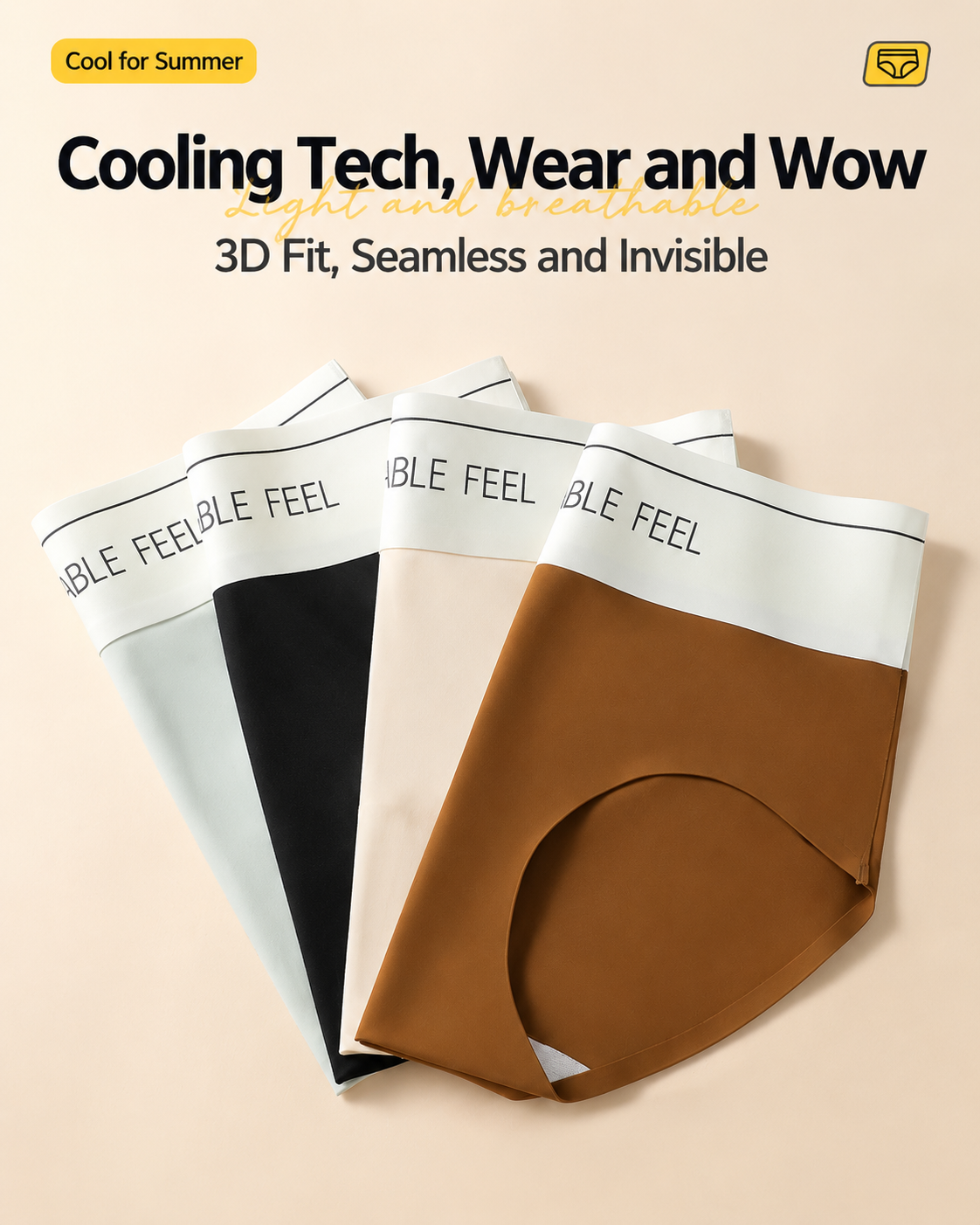 5-Pack High Waist Tummy Control Seamless Breathable Colorblock Briefs