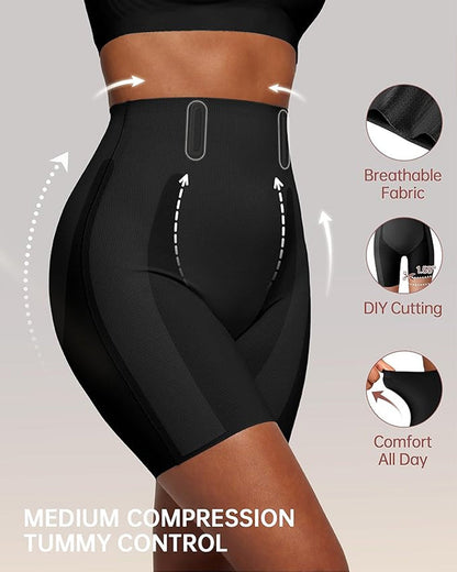 Women's High Waist Seamless Tummy Lifting Buttocks Breathable Shaping Shorts