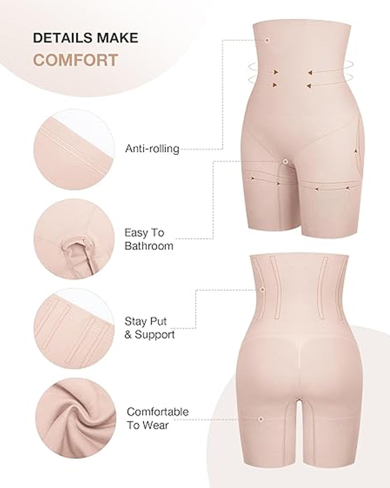 Women's Tummy Control High Waist Plus Size Compression Breathable Shaping Shorts