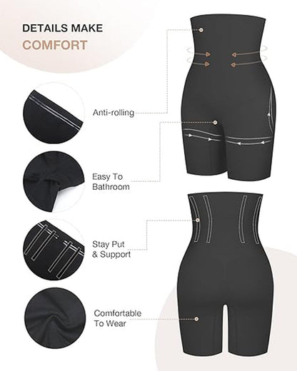 Women's Tummy Control High Waist Plus Size Compression Breathable Shaping Shorts