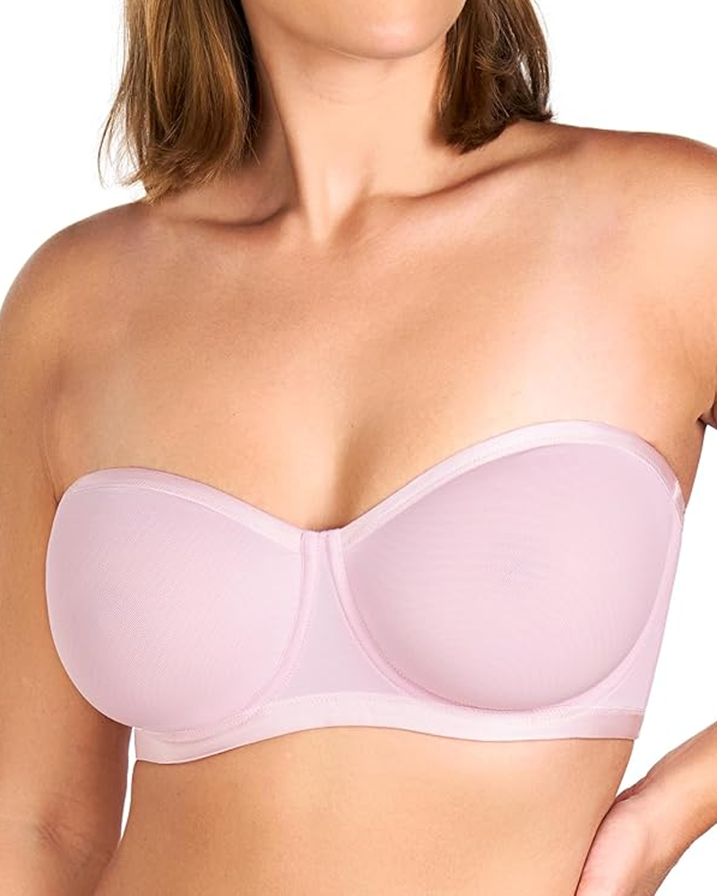 Women's Sheer Mesh Unlined Underwire Adjustable Removable Straps Half Cup Bra