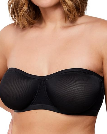 Women's Sheer Mesh Unlined Underwire Adjustable Removable Straps Half Cup Bra