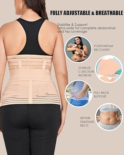 3-in-1 Postpartum Abdominal, Waist and Pelvic Support Recovery Girdle