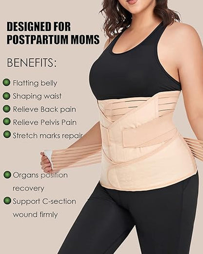 3-in-1 Postpartum Abdominal, Waist and Pelvic Support Recovery Girdle