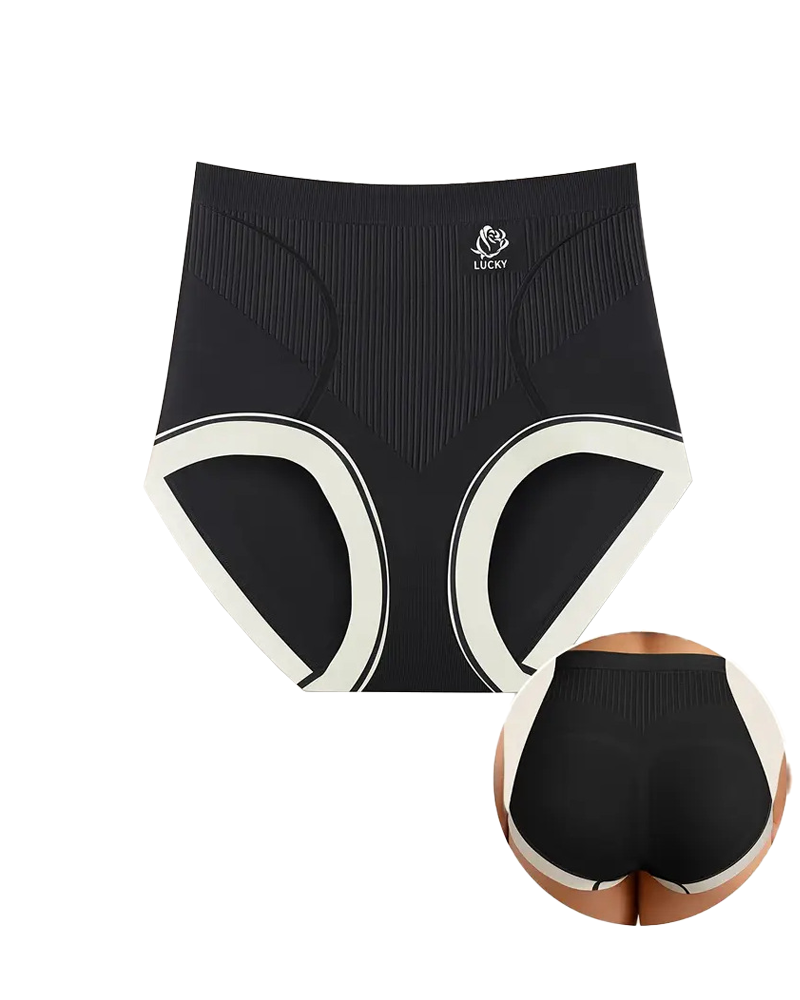 Women's High Waist Seamless Colorblock Full Coverage Casual Comfort Breathable Briefs