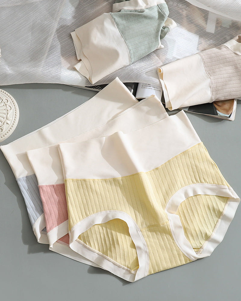 Pure Cotton Antibacterial Crotch Seamless High Elastic Belly-Controlling Cotton Underwear