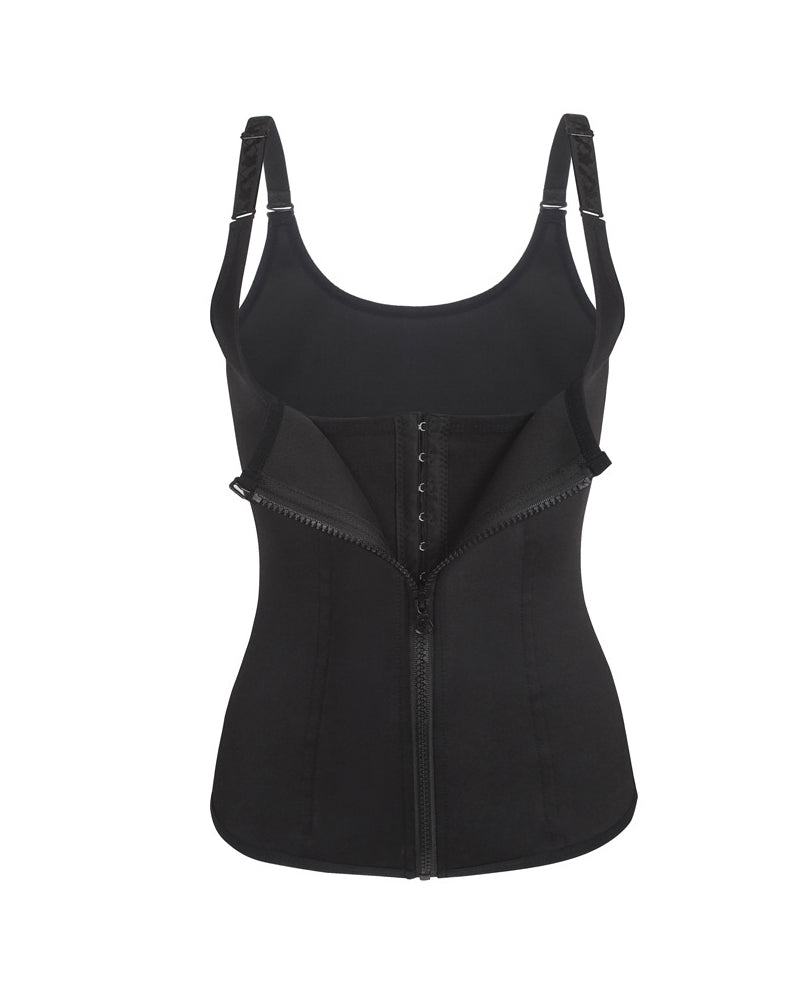 Women's Adjustable Patterned Straps Button Zipper Waist and Abdomen Shaper
