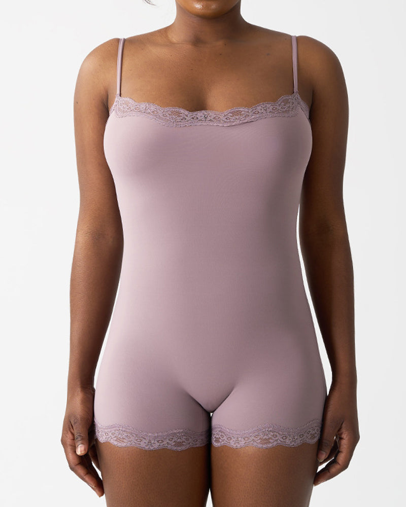 Women's Spaghetti Strap Lace Seamless Sexy Jumpsuit