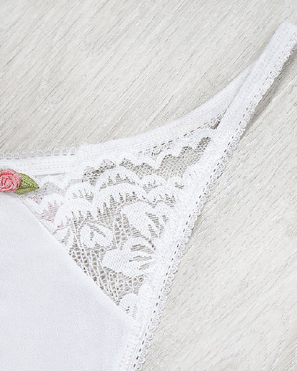 Sexy Lace Flower Stretch Thong