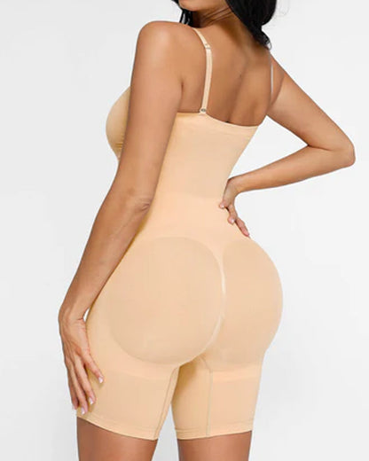 Women's Seamless Tummy Control Body Shaper with Removable Straps