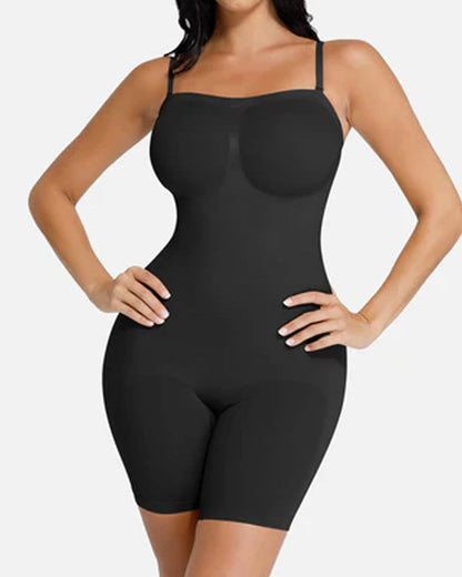 Women's Seamless Tummy Control Body Shaper with Removable Straps