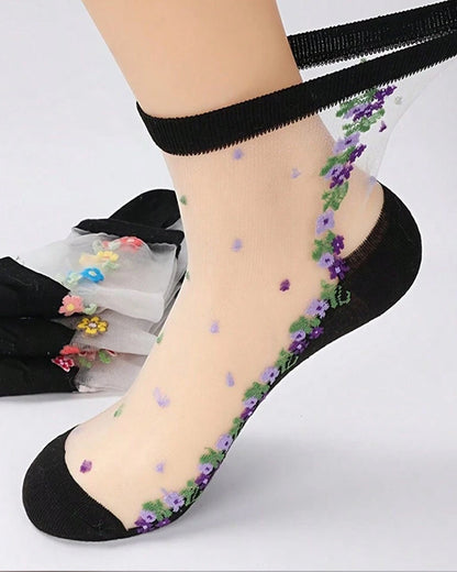 5-pack Women's Floral Jacquard Socks