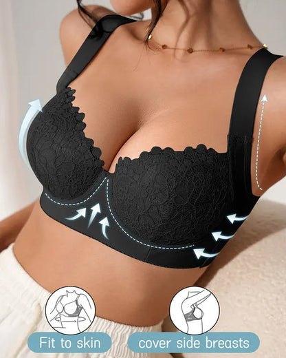 Women's Comfortable Push-Up Lace Underwire Bra