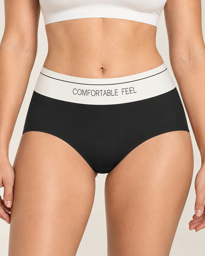 5-Pack High Waist Tummy Control Seamless Breathable Colorblock Briefs