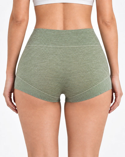 3-Pack Pure Cotton High Waist Tummy Control Antibacterial Elastic Boxer Briefs