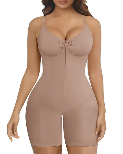 Tummy Control Zipper Bodysuit Shapewear