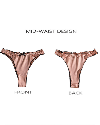 3-Pack Mixed-Color Satin Thong Panties