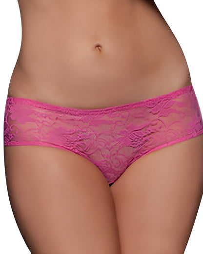 Women's Sexy See-Through Lace Elastic Breathable Open Crotch Thong