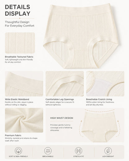 5-Pack Cotton Antibacterial Breathable Comfortable Panties