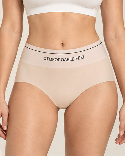 5-Pack High Waist Tummy Control Seamless Breathable Colorblock Briefs