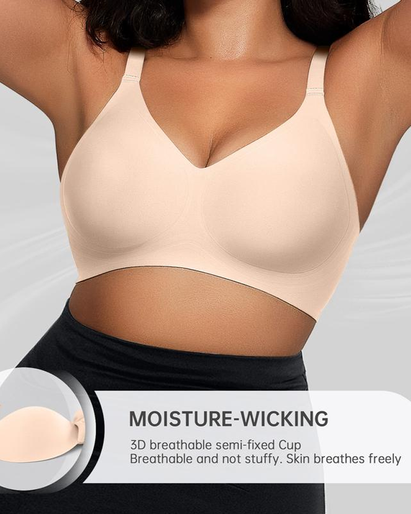 Women's Comfortable Seamless Full Cup Creamy Soft Bra