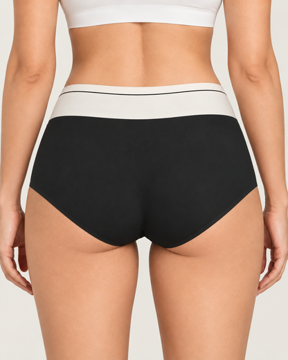 5-Pack High Waist Tummy Control Seamless Breathable Colorblock Briefs