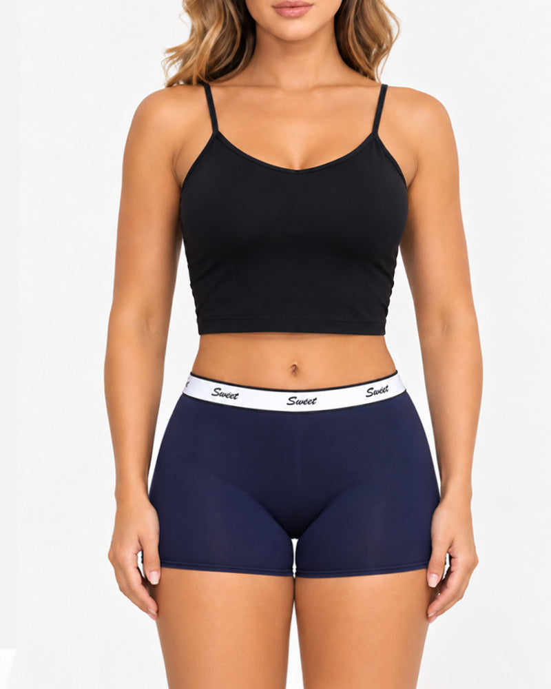 5-Pack Cotton Seamless Colorblock Letter Waistband Boxer Briefs