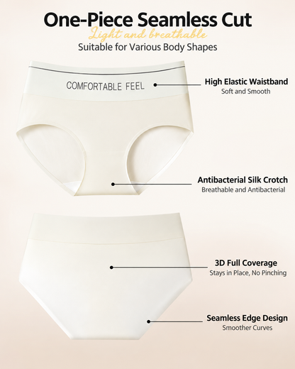 5-Pack High Waist Tummy Control Seamless Breathable Colorblock Briefs