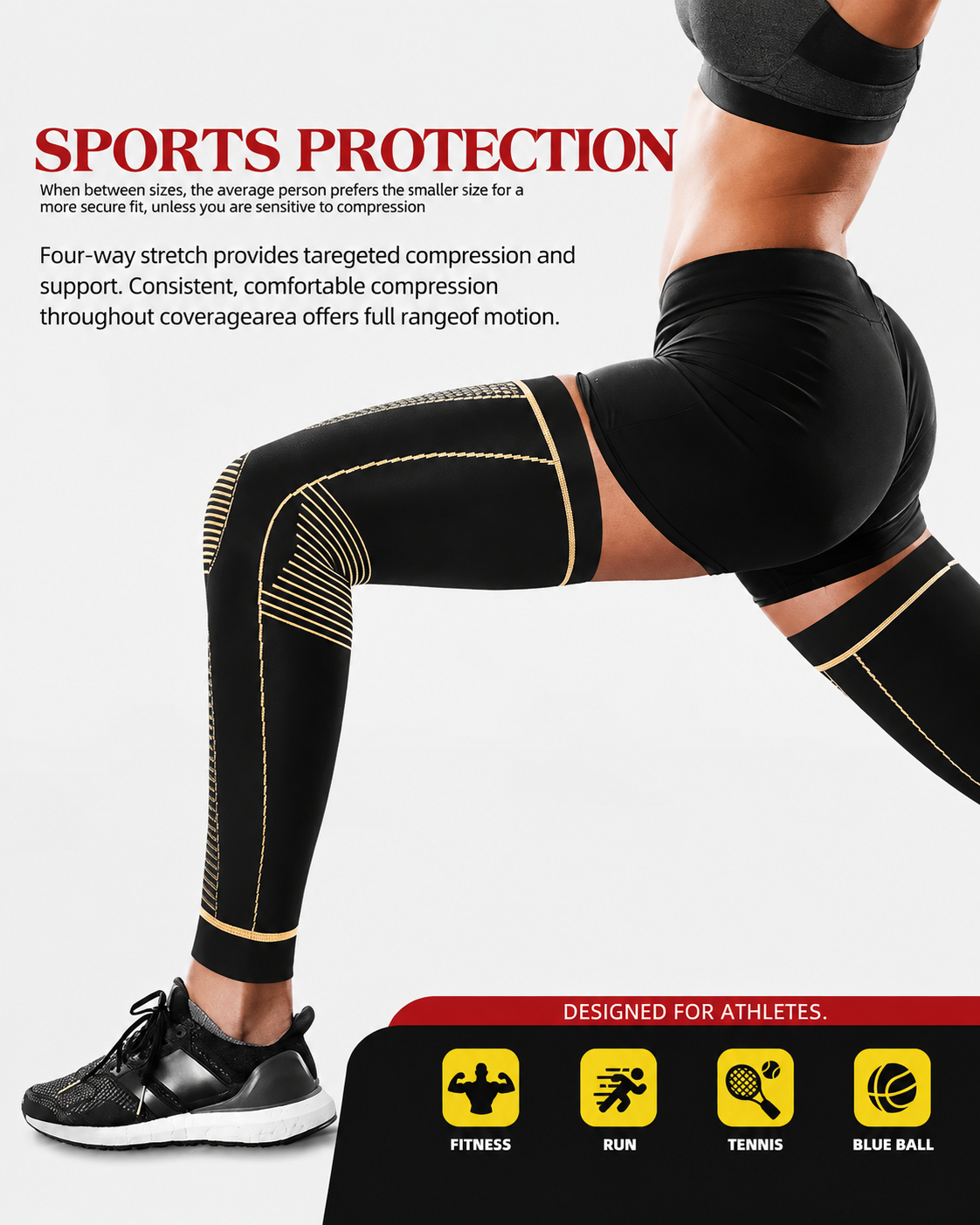 Anti-Slip Knee Pads Copper Fiber Compression Sports Leg Warmers