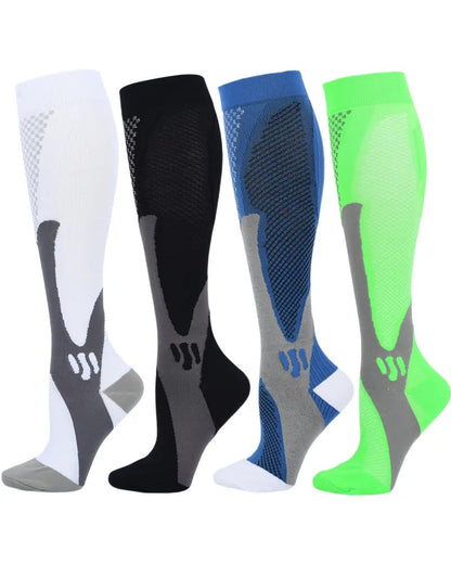 4 Pairs High-Elastic Breathable Sports Calf Compression Socks