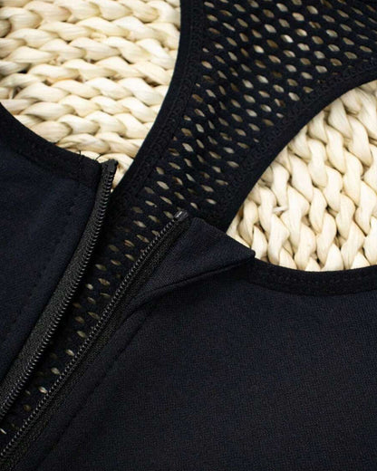 Women's Zipper Padded Seamless Elastic Sports Bra