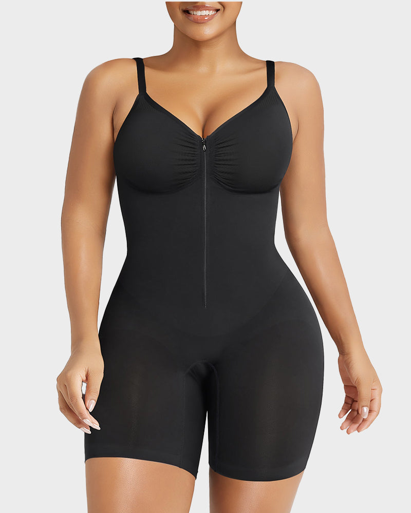 Tummy Control Zipper Bodysuit Shapewear