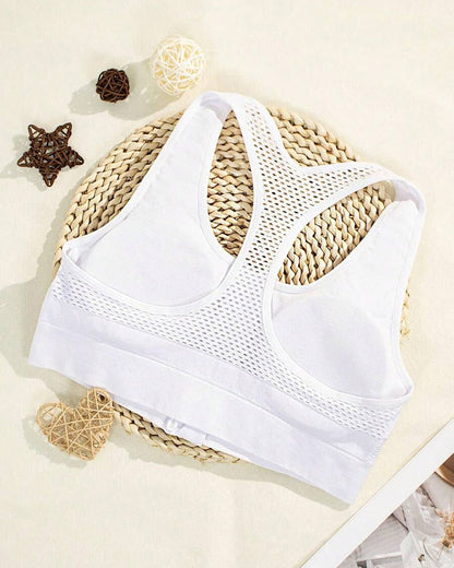 Women's Zipper Padded Seamless Elastic Sports Bra