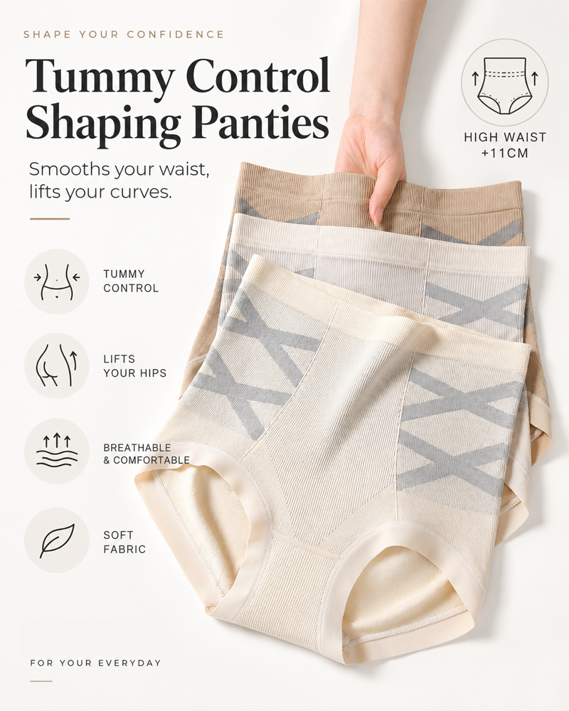 3/5-Pack High-Waisted Tummy Control Shaping Panties