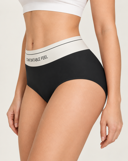 5-Pack High Waist Tummy Control Seamless Breathable Colorblock Briefs