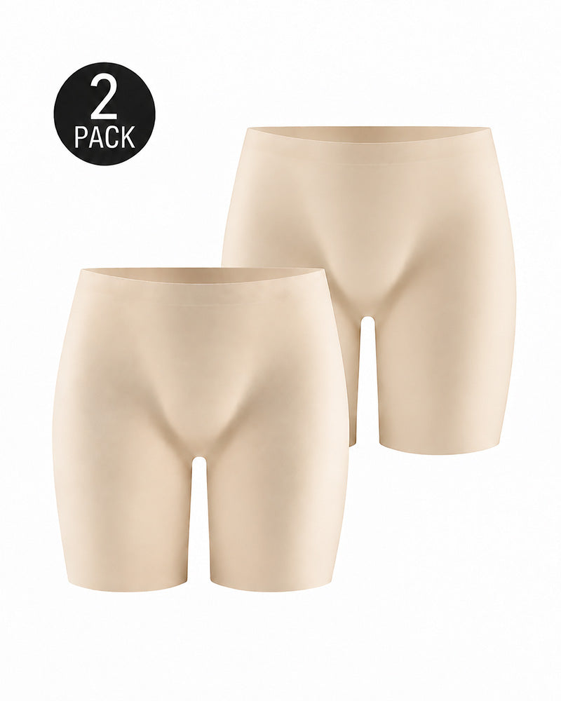 2-Pack High Waist Seamless Tummy Control Butt Lifter Shaping Shorts