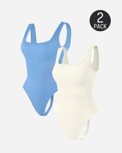 Women's Ribbed Sleeveless Bodycon Bodysuit