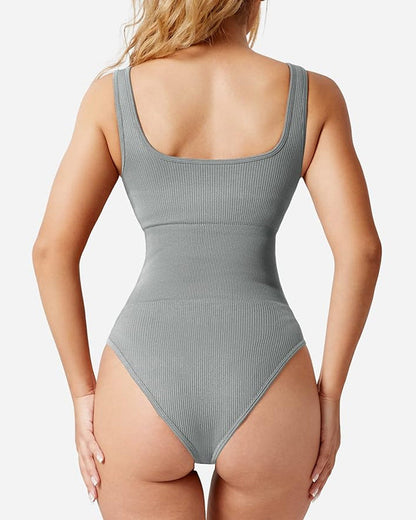 Women's Ribbed Sleeveless Bodycon Bodysuit