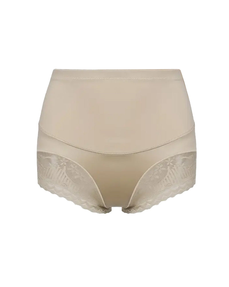Women's High Waist Lace Thin Tummy Control Seamless Body Shaping Panties