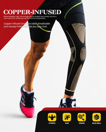 Anti-Slip Knee Pads Copper Fiber Compression Sports Leg Warmers