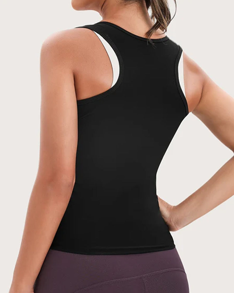 Sweat-Wicking High Waist Abdomen Shaping Sports Fitness Vest
