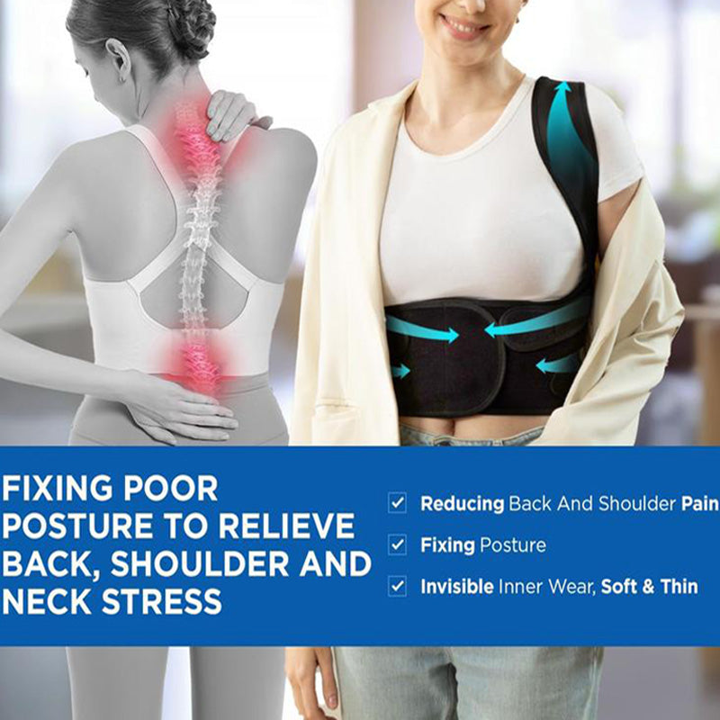 Adult Breathable Mesh Support Invisible Shoulder Open Back Posture Back Corrector